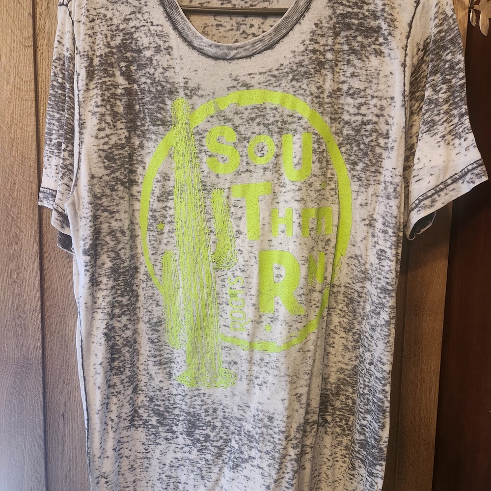 Bella Canvas Gray and Neon Yellow Short Sleeve Tee